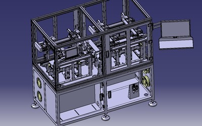 PCB板三防漆涂覆机3D模型图纸 STP格式