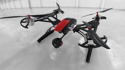 Drone小巧航拍无人机造型3D模型图纸 Solidworks设计