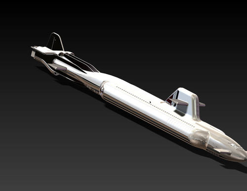 Crazy潜艇造型3D模型图纸 x_t格式