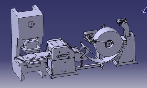 三合一冲床钢带送料机3D模型图纸 STP格式