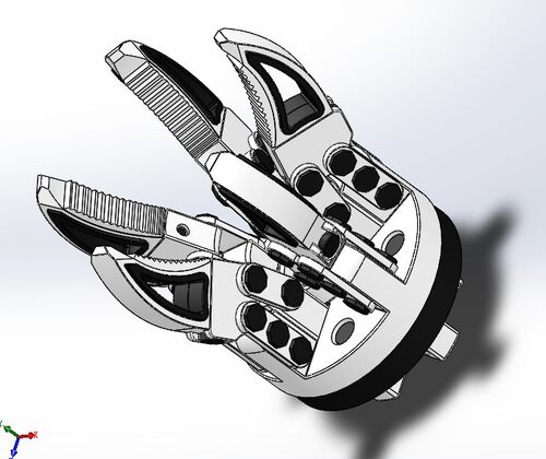 5指机器爪三维建模图纸 solidworks设计