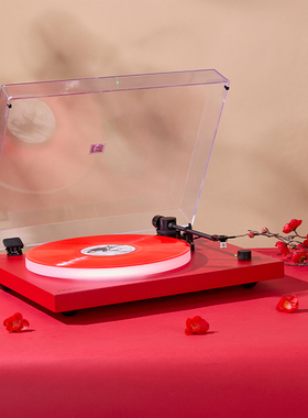 问加WhatPlus X2复古红黑胶唱片机播放器问加X2发光唱片机黑胶机