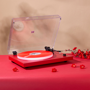 问加WhatPlus X2复古红黑胶唱片机播放器问加X2发光唱片机黑胶机