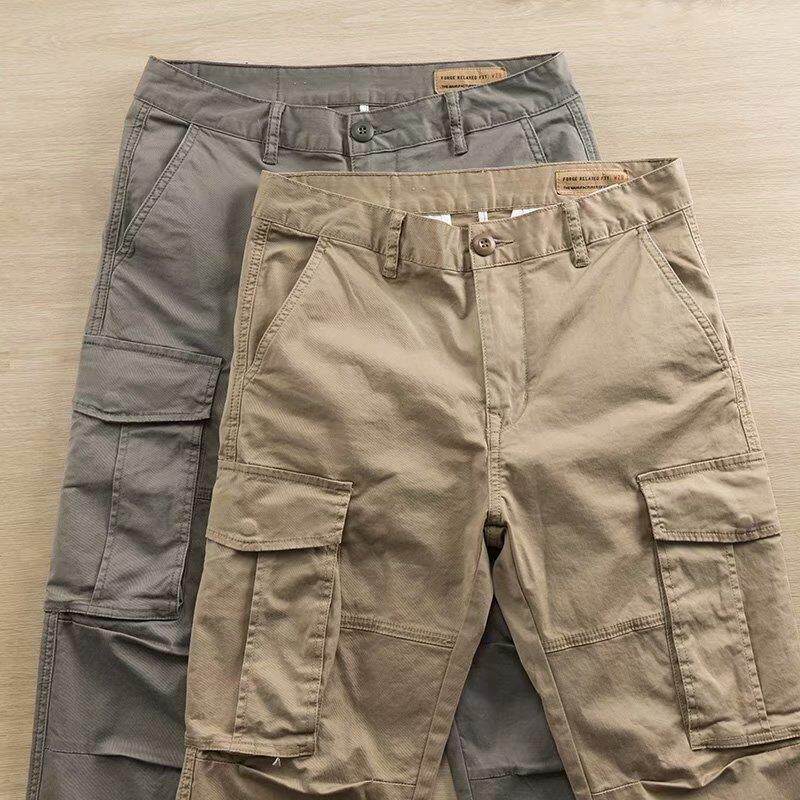 耐磨工地劳保工装裤电焊汽修大口袋工作服裤子夏季纯棉工作裤男士