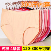300斤内裤 头 纯棉加肥加大特大号裤 女超大码 胖mm200斤胖妈妈三角裤