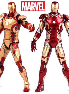 SHF钢铁侠3 ironman 关节可动 MK42 mk43 手办模型人偶摆件盒装