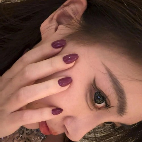 显白指甲贴片纯色裸色穿戴甲2025年新款雾霾紫短款简约高级感复古