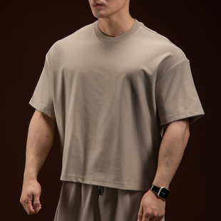 休闲新款 显腿长夏季 男士 T恤圆领短款 休闲高端体恤 短袖 BARBRO美式