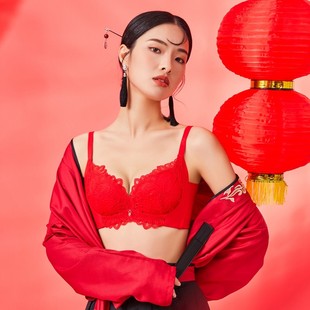 A中厚软圈B中薄无钢圈侧收聚拢四扣 奥尔黛丝文胸2729 清仓 正品