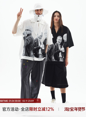 MIICHOUS（米丘寺）猜火车Trainspotting 电影人像印花短袖衬衫