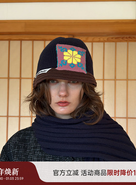 MIICHOUS米丘寺 每当变幻时 格桑花温暖针织渔夫盆帽子 2色