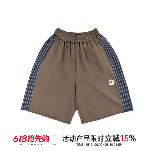 MIICHOUS撞色条休闲短裤
