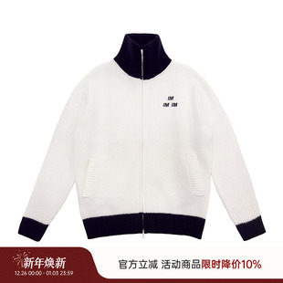 毛衣外套 哑光刺绣粗针拉链开衫 MIICHOUS米丘寺 暴雨将至3.1