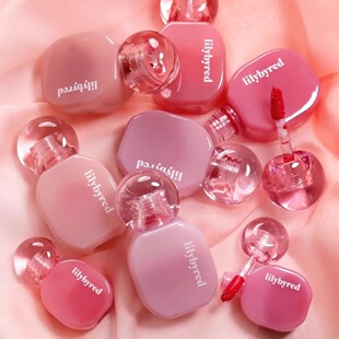 lilybyred闪亮唇釉露珠唇彩果冻镜面水光蜜桃色染唇樱桃光泽新品