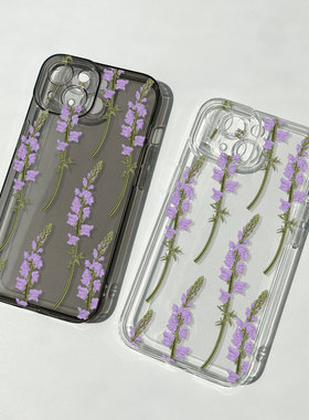 清新小花vivox200苹果15/16promax小米14华为mate70nova12红米荣耀80适用OPPOReno13手机壳iQOO8mate60一加11