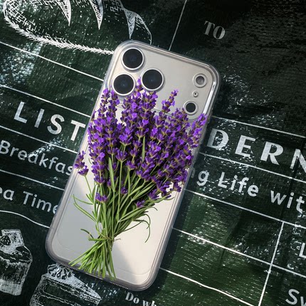 薰衣草紫色iPhone17手机壳16plus小米15红米note14华为nova13荣耀90gt防摔opporeno12适用vivos50一加8魅族女
