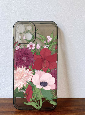 花朵高级适用iPhone17Promax苹果16防摔15Pro华为P80一加vivoy50荣耀90OPPOReno13小米12手机壳女红米note14