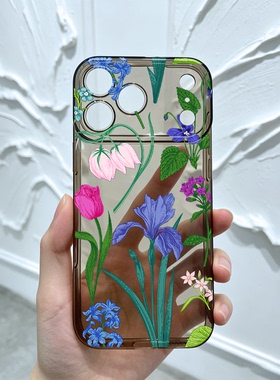 美术生小众插画适用iPhone17苹果16Promax华为mate50p70vivox100荣耀90OPPOReno11一加12小米14红米k70手机壳