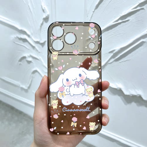 卡通小狗适用iPhone17promax苹果16手机壳15小米14红米note13华为p90荣耀nova12一加11防摔oppo透黑vivo魅族x