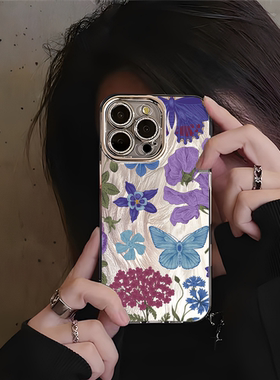 小众美术插画适用苹果17Promax苹果16华为p30小米15OPPOReno14findx8s女vivox200红米k80荣耀400手机壳nova11