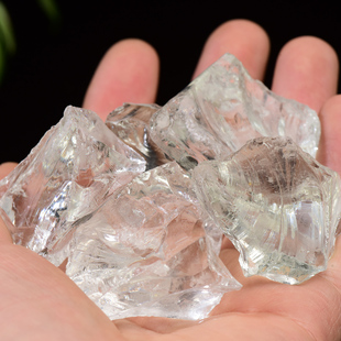 天然巴西白水晶原石块摆件家居办公水晶扩香石精选大颗消磁水晶石