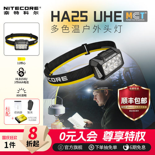 奈特科尔HA25UHE户外头灯