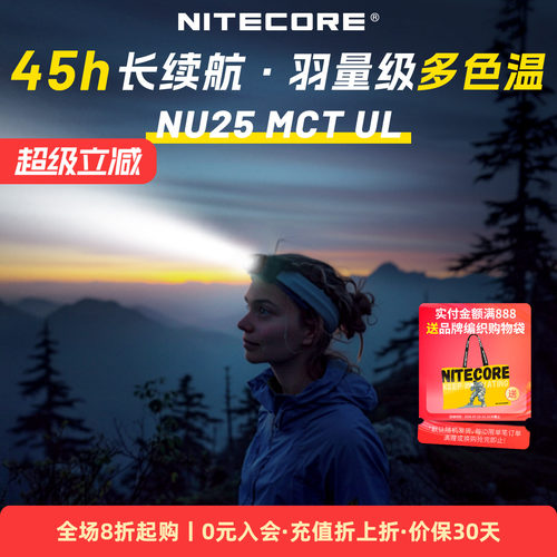 奈特科尔NU25MCT/UL多色温头灯