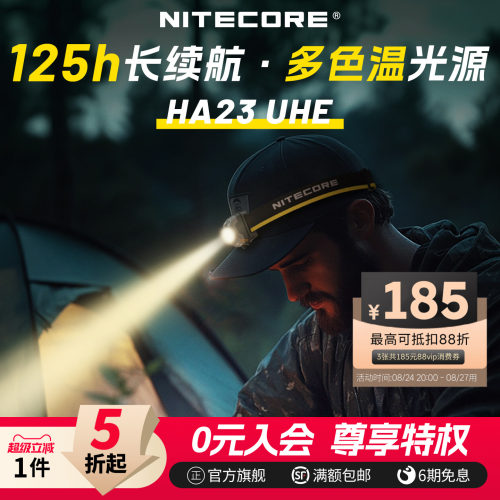 奈特科尔HA23UHE头灯长续航AAA