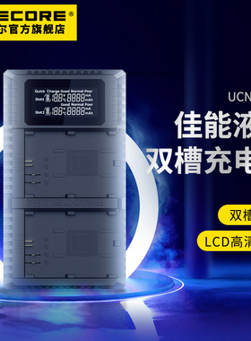 奈特科尔佳能单反EOS 6D2/60D/70D/6D/m6二代/80D/200D/800d微单摄影数码相机LP-E6N/LP-E4N电池旅行充电器