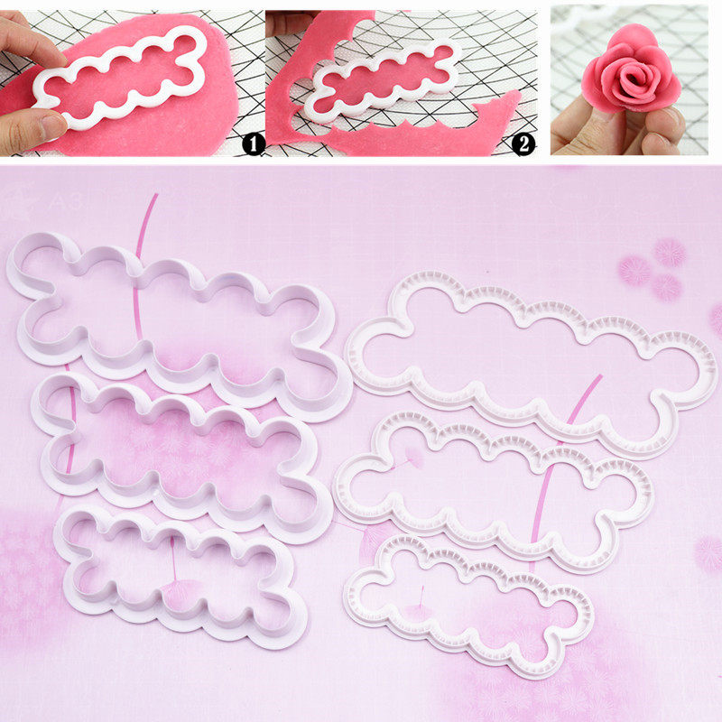 超轻粘土DIY玫瑰花康乃馨3件套大小花瓣花刀模一体成型玫瑰花模具