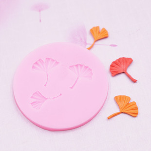 银杏叶超轻粘土模具 银杏叶硅胶切压模 树叶超轻粘土迷你硅胶模具