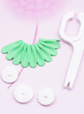 超轻粘土衣服压痕笔 手办工具白色滚轮抹刀压花器压痕笔