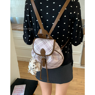 韩国小众可爱双肩包包女式2025新款秋冬高级感学院风时尚通勤背包