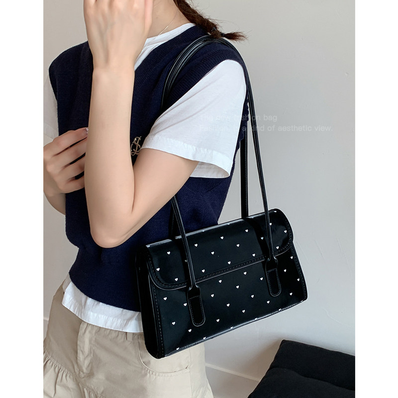 韩系小众设计手提包包女2025新款夏季单肩包高级感波点超火腋下包