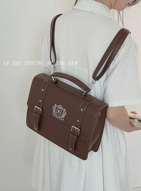 学院风JK包包女2024新款夏季单肩腋下日系制服包大容量邮差双肩包