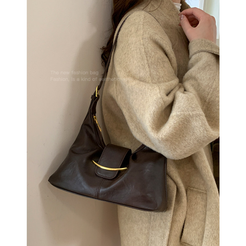 高级感小众复古腋下包包女2025新款秋冬单肩包时尚通勤斜挎托特包,箱包皮具/热销女包/男包,通用款女包,淘宝优惠券,粉丝福利购,淘宝优惠卷