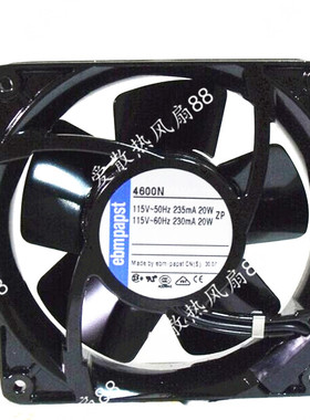 原装ebmpapst TYP 4600N/X/Z 4606N/X/Z 12cm 12038 115V散热风扇
