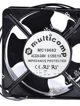 全新原装 MULTICOMP MC 19682 AC220-240V 0.125/0.11A 散热风扇
