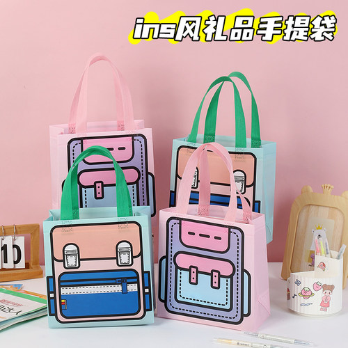 无纺布可爱卡通覆膜手提袋环保袋