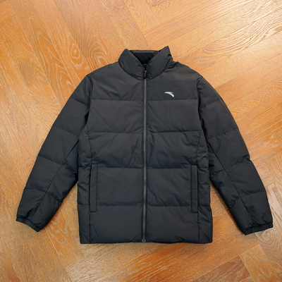安踏羽绒服男2025冬季新款立领保暖运动休闲黑色外套152547934