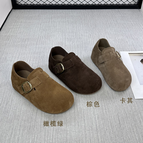 诗路花语真皮厚底增高勃肯鞋女鞋