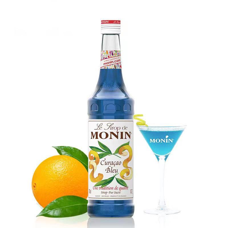 包邮MONIN莫林蓝柑风味糖浆/蓝柑果露 调咖啡鸡尾酒饮料700ml