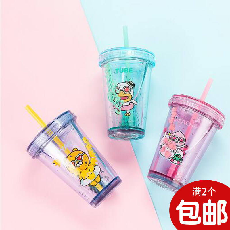 MINISO/名创优品 Kakao Friends平盖注水杯 320ml单个 吸管杯|msdalam kategori pinggan mangkuk, Cup/cawan/cerek, cawan sedutan - dari Buy2taobao.com untuk memberikan perkhidmatan ejen Taobao profesional membeli