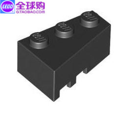 LEGO乐高小颗粒零配件 6564(4526931) 黑色 2x3 楔形件(右)