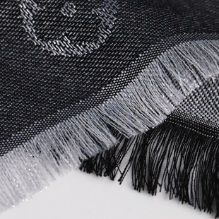 渠道贸易出口单~经典双面双色提花披肩 女士丝羊绒老花围巾长方巾