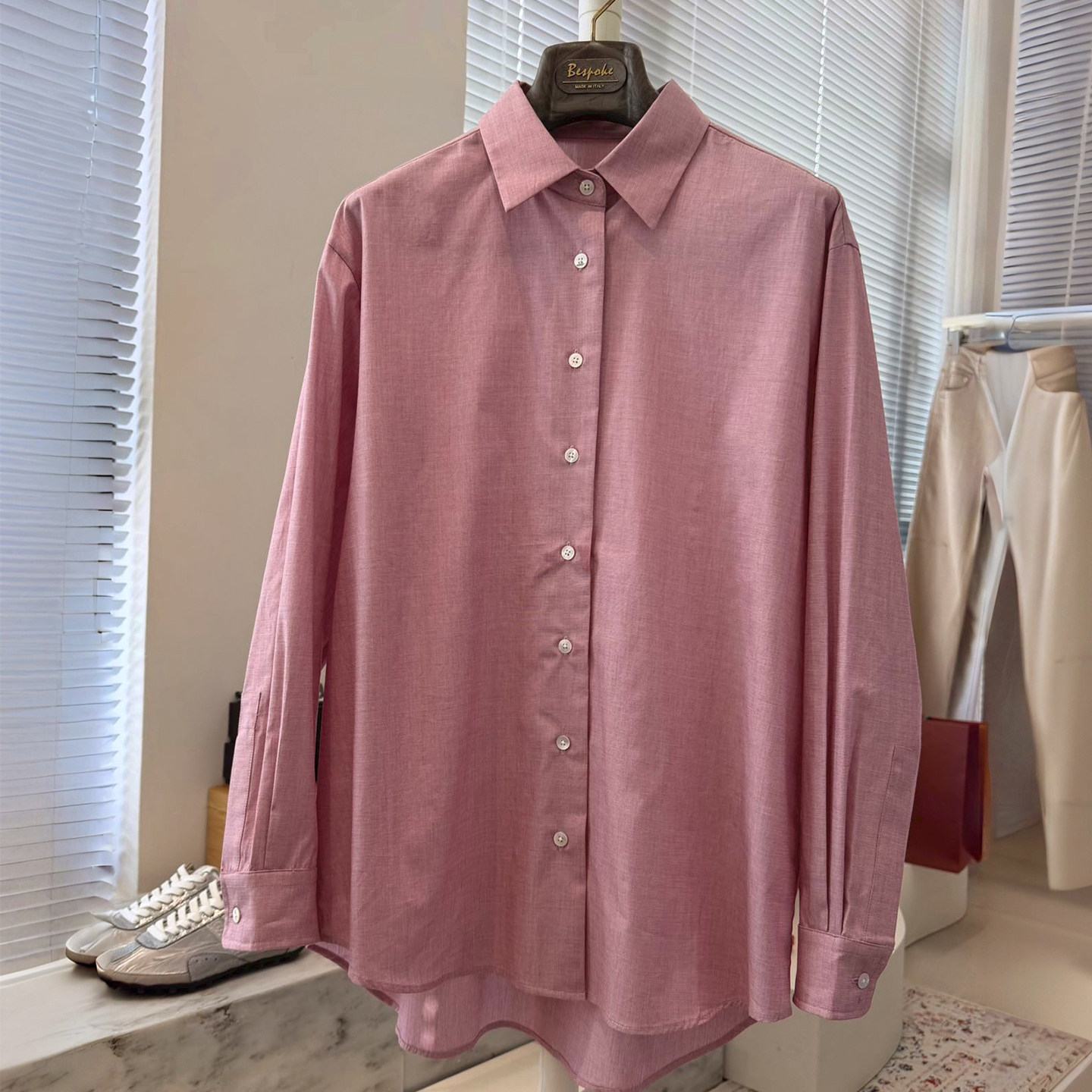 塬厂进口匹马棉 马思纯同款 时髦高智感女士Row风廓形衬衫 数量少