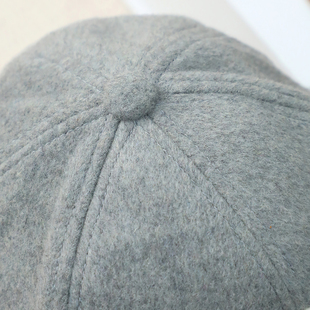 精致老钱感 C*E刺绣凯旋门羊毛棒球帽男女软顶鸭舌帽 百搭显脸小