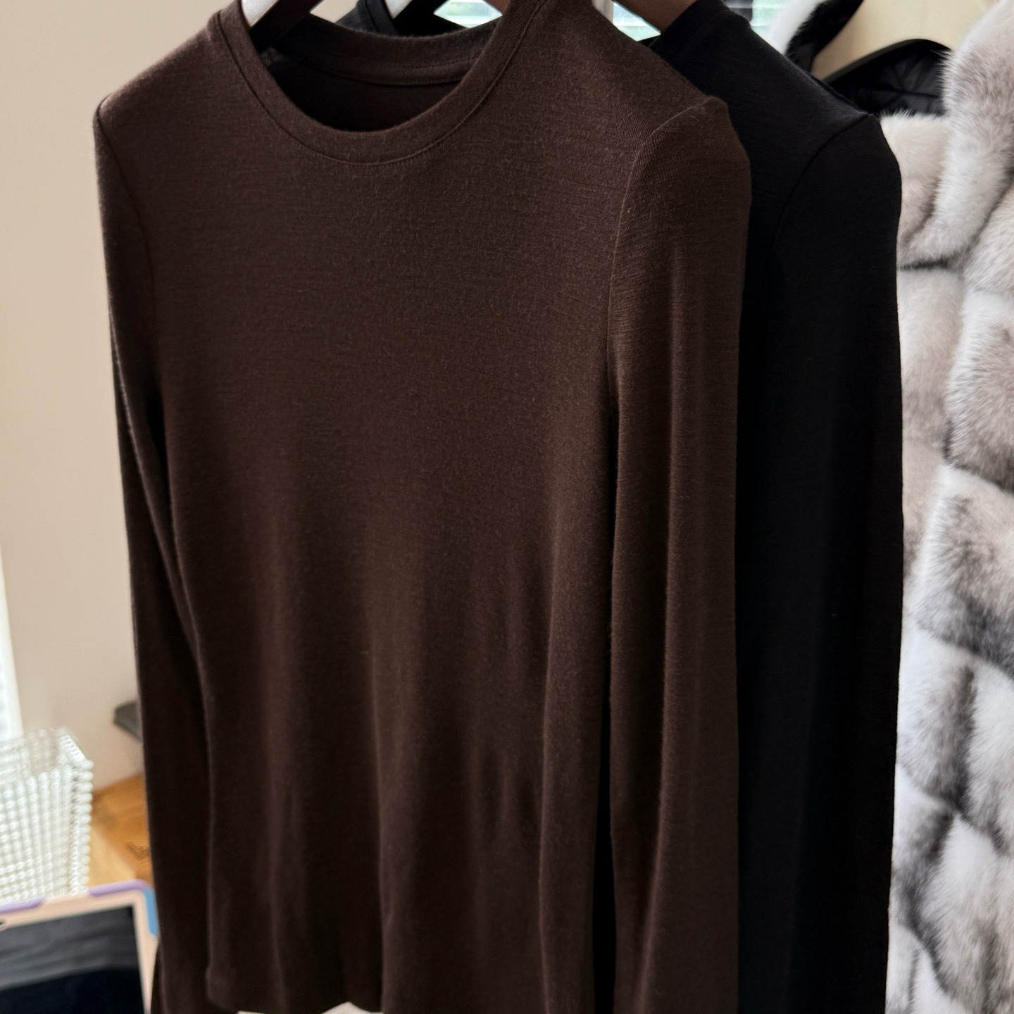 60S精纺防缩羊毛~正肩修身打底衫