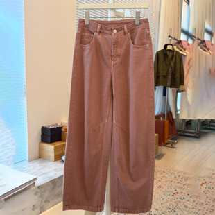 直筒阔腿弯刀牛仔裤 复古水洗薄款 女 柔软莱赛尔棉混纺 一眼沦陷