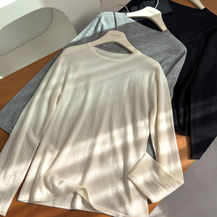 长袖 康赛妮2 lverness针织衫 简约风Row 上衣女 60支超细羊绒羊毛